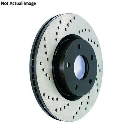 CENTRIC PARTS Sport Cross Drilled Brake Rotor, 128.44156L 128.44156L